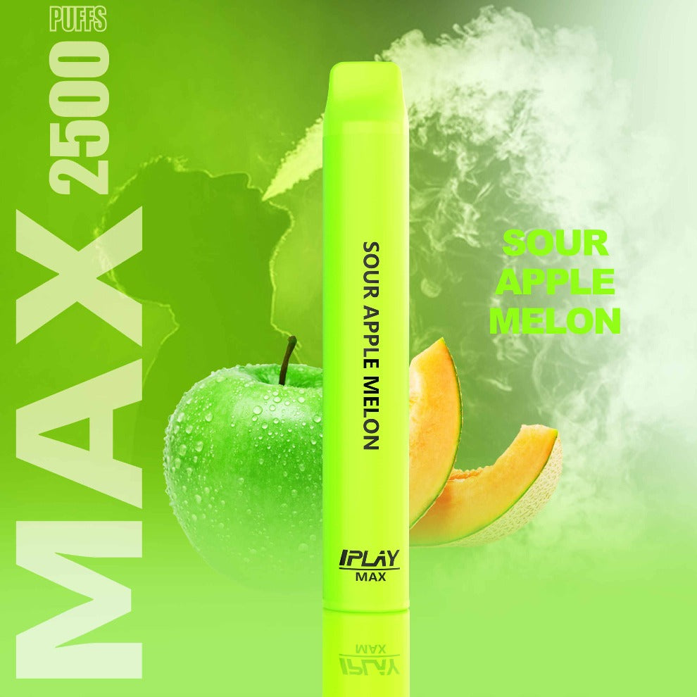 I PLAY IPLAY I-PLAY MAX SOUR APPLE MELON MENUDEO Y MAYOREO